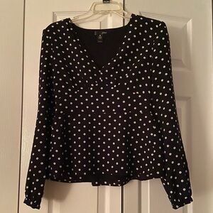 Aqua Polka Dot Blouse